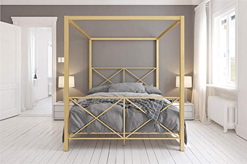 DHP Rosedale Canopy Bed, Gold, Full