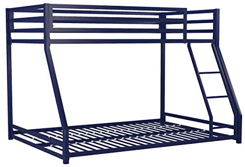 DHP Miles Metal Twin/Full, Blue Bunk Bed