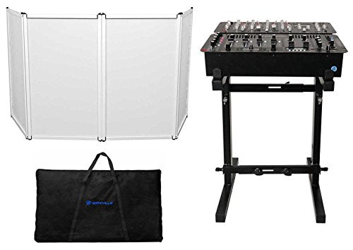 Rockville RFAAW DJ Event Facade Light Weight Booth+Travel Bag+Scrim+Mixer Stand