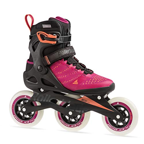 Rollerblade Macroblade 110 3Wd Women's Adult Fitness Inline Skate, Raspberry/Mango, 8.5