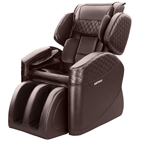 KTN 2020 New Massage Chairs, Zero Gravity Massage Chair, Full Body Massage Chair with Lower-Back Heating, Seat Vibration and Foot Roller (Brown)
