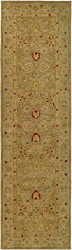 Safavieh Antiquities Collection AT822B Handmade Traditional Oriental Brown and Beige Wool Runner (2'3" x 20')