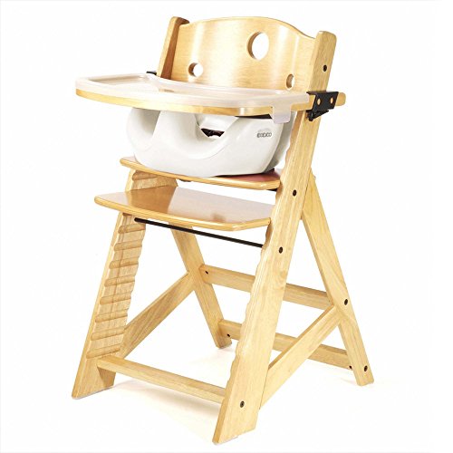 Keekaroo Height Right Highchair with Insert & Tray - Vanilla - Natural Base