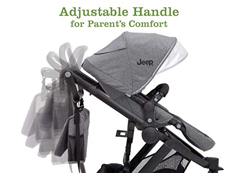 Jogging Stroller | All Terrain Baby Jogger | Sport Utility | JPMA Safety Certified | J is for Jeep Brand | Grey on Black Frame