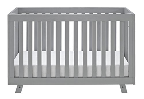 Storkcraft Beckett 3-in-1 Convertible Crib Pebble Gray, Fixed Side Crib, Solid Pine and Wood Product Construction, Converts to Toddler Bed Day Bed or Full Bed (Mattress Not Included)