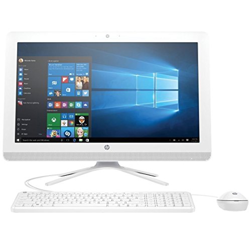 2018 Flagship HP 21.5in Full HD IPS All-in-One Desktop - Intel Pentium Quad-Core J3710 8GB RAM 256GB SSD Win 10 -White