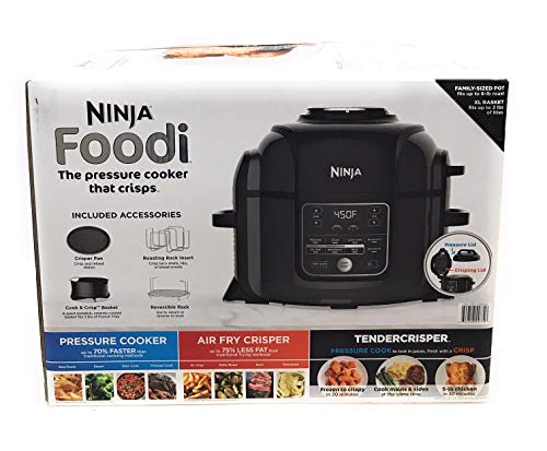 Ninja Foodi Pressure Cooker Family sized Pot fits up to 6 pound roasts and 3 pounds of fries