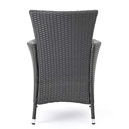 Great Deal Furniture Clementine Outdoor Wicker Dining Chairs (Set of 2)