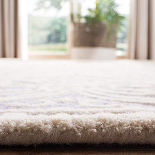 Safavieh Cambridge Collection CAM123C Handmade Moroccan Wool Area Rug, 8' x 10', Lavender/Ivory