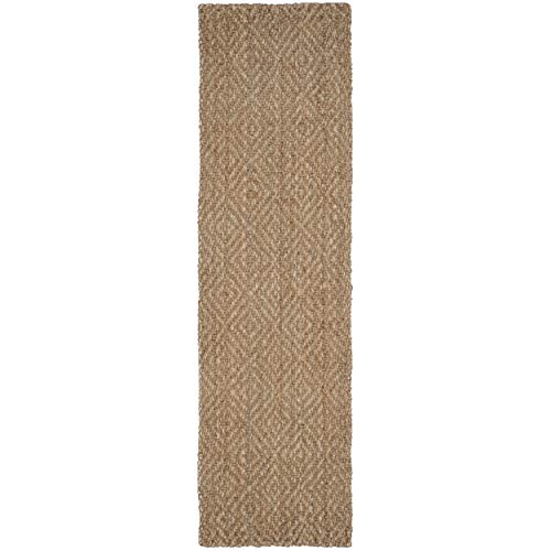 Safavieh Natural Fiber Collection NF181A Handmade Premium Jute Runner, 2'3" x 18' , Natural