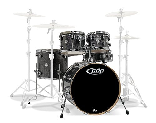 PDP By DW 5-Piece Concept Maple Shell Pack with Chrome Hardware Black Sparkle (PDCM2215BP)