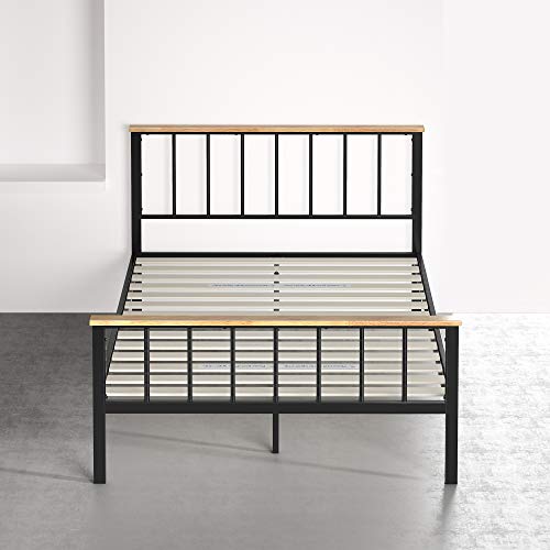 Zinus Brianne Metal and Wood Platform Bed, Twin