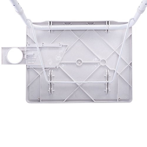 2 x Adjustable PC TV Laptop Desk Tray Home Office s/ Cup Holder White