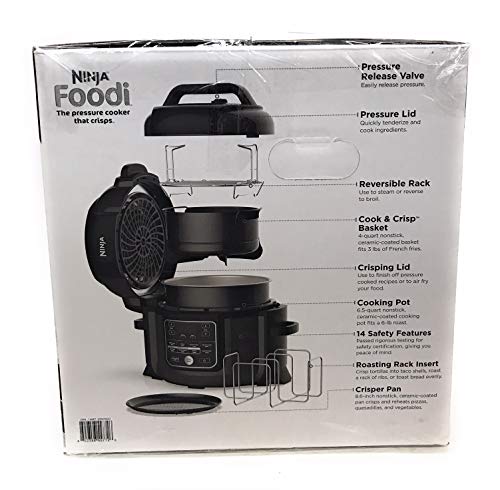 Ninja Foodi Pressure Cooker Family sized Pot fits up to 6 pound roasts and 3 pounds of fries