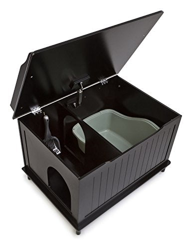 Designer Catbox Jumbo Litter Box Enclosure in Black