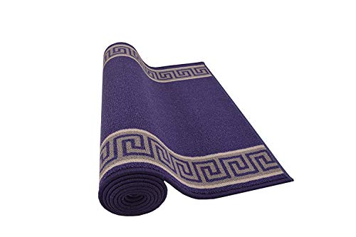 RugStylesOnline Custom Runner Meander Roll Runner 36 Inch Wide x Your Length Size Choice Slip Skid Resistant Rubber Back 7 Color Options (Royal Blue, 30 ft x 36 in)