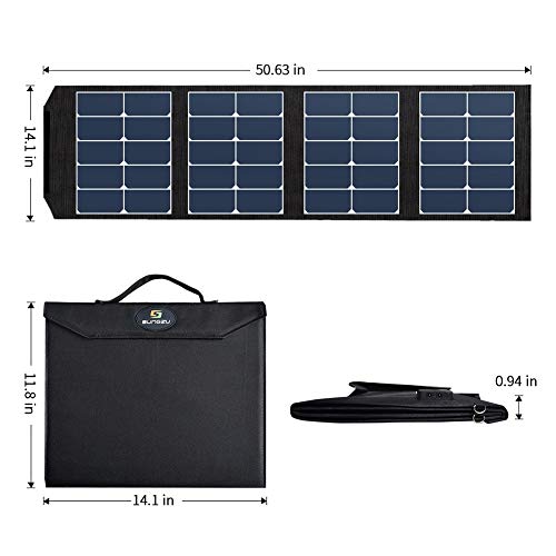 130W Foldable Solar Panel Kit Portable Solar Charger Laptop Light Drone Camera Camping and Home Use
