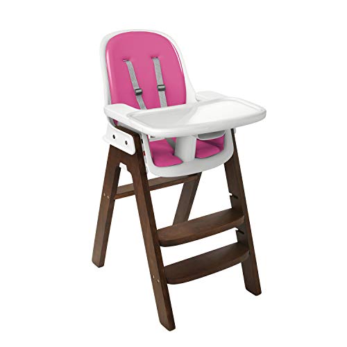 OXO Tot Sprout Chair with Tray Cover, Pink/Walnut