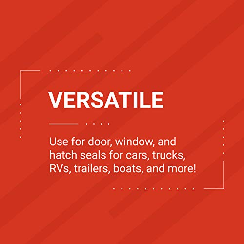 TRIM-LOK - X2199HT-100 Trim-Lok P-Shaped Rubber Seal – EPDM Foam Rubber Seal with HT (General Acrylic) Pressure Sensitive Adhesive – Door & Window Weather Seal for Homes, Cars, & Boats – .5” Height, 1.25” Width, 100’ Length