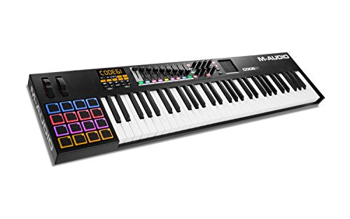 M-Audio Code 61 (Black) | USB MIDI Controller With 61-Key Velocity Sensitive Keybed, X/Y Pad, 16 Velocity Sensitive Trigger Pads & A Full-Consignment of Production/Performance Ready Controls