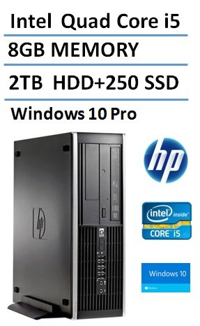 2016 New HP Elite Pro Slim Business Desktop Computer Intel Quad Core i5 8GB DDR3 RAM 2TB HDD + 250GB SSD