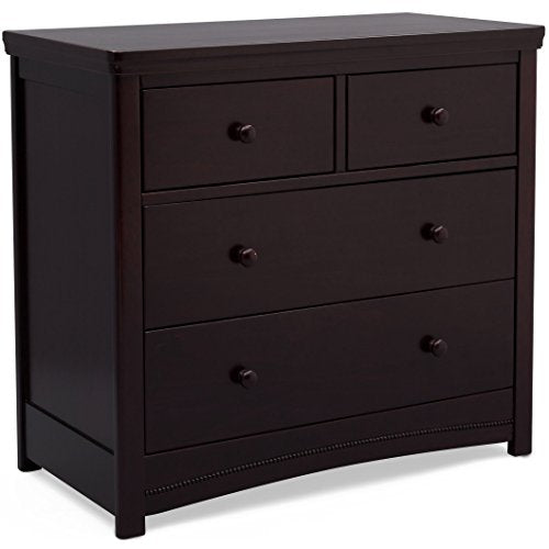 Simmons Kids SlumberTime Emma 4 Drawer Dresser with Changing Top, Black Espresso