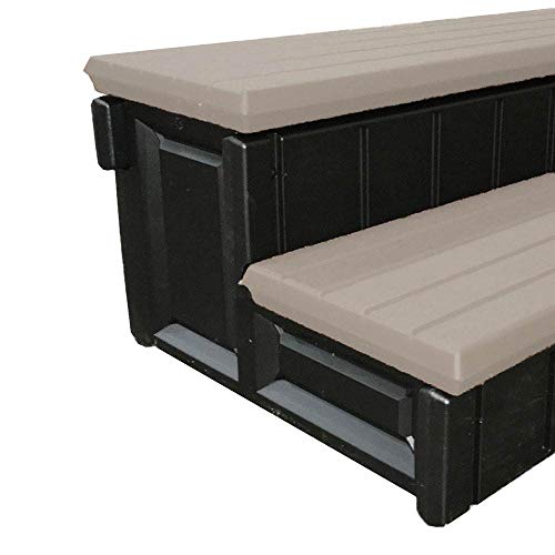 Leisure Accents Deluxe Spa Step, 36 Inches Long, Portabello/Beige