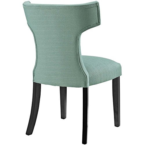 Modway Curve Mid-Century Modern Upholstered Fabric with Nailhead Trim in Laguna, One Chair