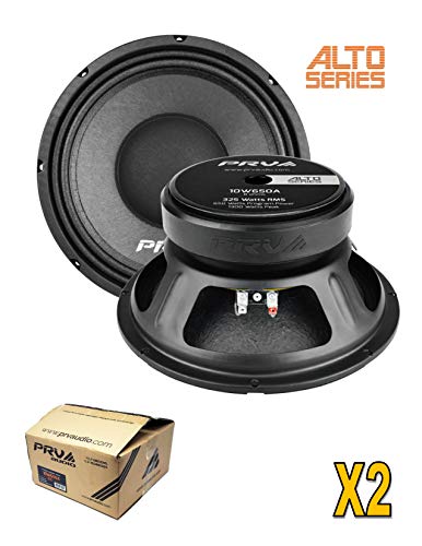 2 x PRV Audio 10W650A 10" Sub Woofer Alto Series Pro Audio Bass Speaker 1300W 8 Ohm
