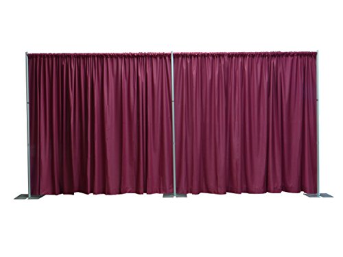 OnlineEEI, Premier Pipe and Drape Backdrop or Room Divider Kit, 8ft x 20ft, Burgundy