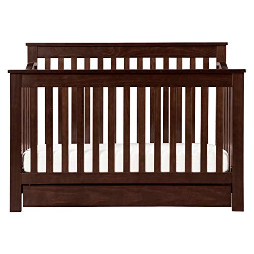 DaVinci Piedmont 4-in-1 Convertible Crib with Toddler Bed Conversion Kit in Espresso | Greenguard Gold Certified