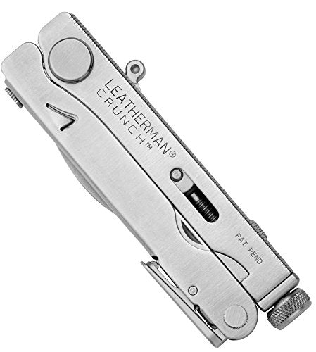 LEATHERMAN, Crunch Multitool with Folding Locking Pliers and Pin Vise, Stainless Steel with Nylon Sheath (FFP)