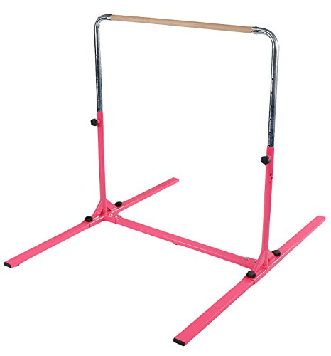 Tumbl Trak Jr Bar PRO Adjustable Gymnastics Training Bar, Pink