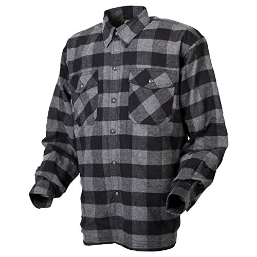 ScorpionExo Men's Covert Flannel Jacket(Black/Gray, 4X-Large), 1 Pack