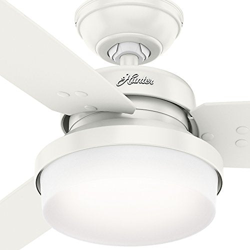 Hunter Fan Company 59169 52" Sentinel Ceiling Fan with Light with Handheld Remote, White