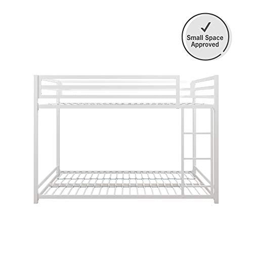 DHP Miles Metal Bunk Bed, White, Full over Full