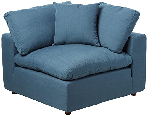 Modway Commix Down-Filled Overstuffed Upholstered Sectional Sofa Corner Chair in Azure