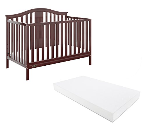 Graco Solano 4in1 Convertible Crib With Mattress, Espresso, Converts to Toddler Bed/Full Bed