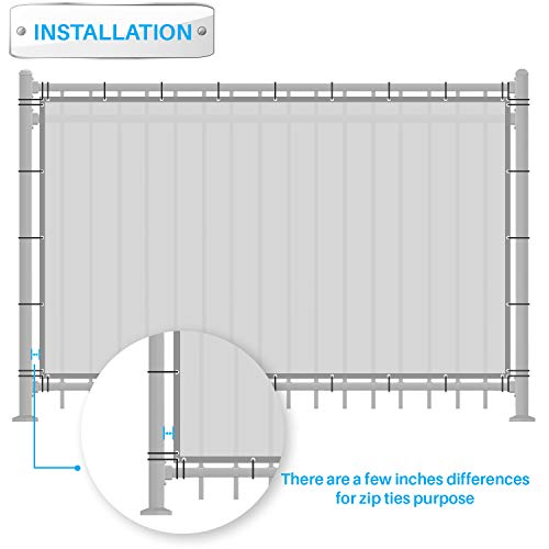 Patio Paradise 4' x 124' Tan Beige Privacy Screen Fence Commercial Outdoor Backyard Shade Windscreen Mesh Fabric with Brass Gromment 88% Blockage- 3 Years Warranty Customized