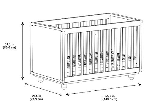 Storkcraft Violet 3-in-1 Convertible Crib, Espresso