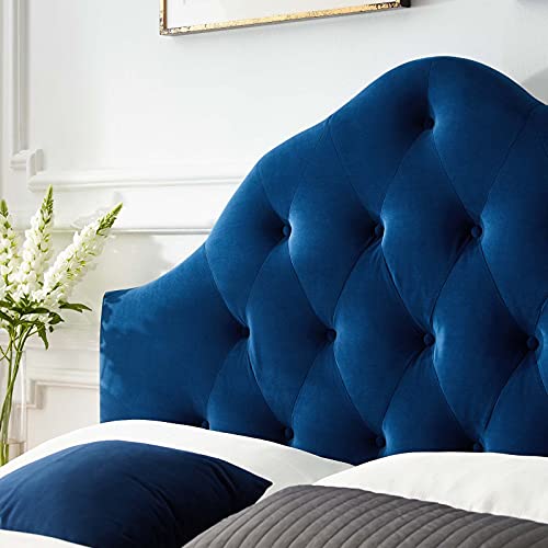 Modway Sovereign King Diamond Tufted Performance Velvet Headboard, Navy