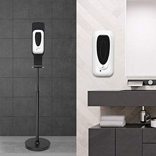 1000ML Automatic Touchless Universal Hand Sanitizer Dispenser Soap Dispenser, 35.4-56 Inches Stainless Steel Floor Stand Station Kit Adjustable Mist Spray Machine for Offices Schools