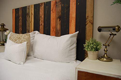 Cabin Mix Headboard King Size, Hanger Style, Handcrafted. Mounts on Wall. Easy Installation