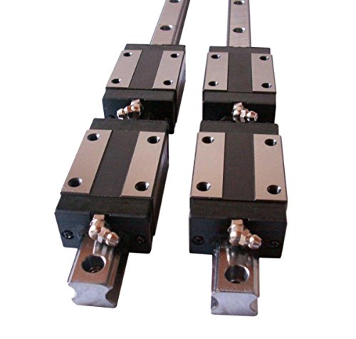 Joomen CNC Set 30-500mm 2X Linear Guideway Rail 4X Square Type Carriage Bearing Block