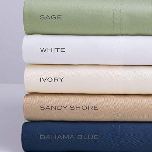 Cariloha Classic Bamboo Sheets 4 Piece Bed Sheet Set - Softest Bed Sheets and Pillow Cases - Lifetime Protection (Queen, Ivory)