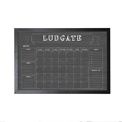Large Wall Calendar, Command Center 36x24, Family Calendar, Dry-erase calendar, chalkboard dry erase calendar, reusable, framed perpetual calendar, 2018