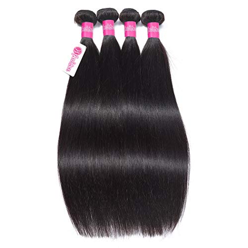 10A Grade Brazilian Human Hair Bundles 20 22 24 26inch Straight Hair 4 Bundles Natural Color Brazilian Hair Extensions Unprocessed Virgin Straight bundles