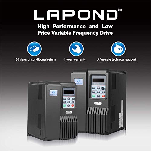 LAPOND High Performance VFD Inverter VFD Drive 11HP 7.5KW 220V,Variable Frequency Drive for Motor Speed Control,SVD-PS Series(7.5KW)