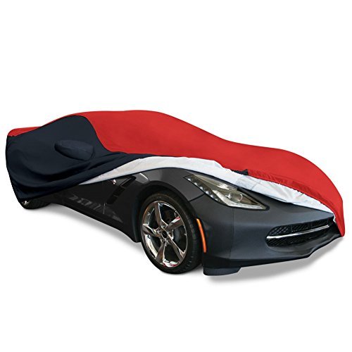 2014-2019 C7 Stingray, Z51, Z06, Grand Sport Corvette Ultraguard Plus Car Cover - Indoor/Outdoor Protection (Red/Black)