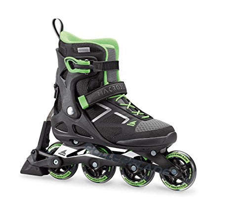 Rollerblade Women's Macrob 80 ABT Fitness Inline Skate, Black/Light Green, Size 8